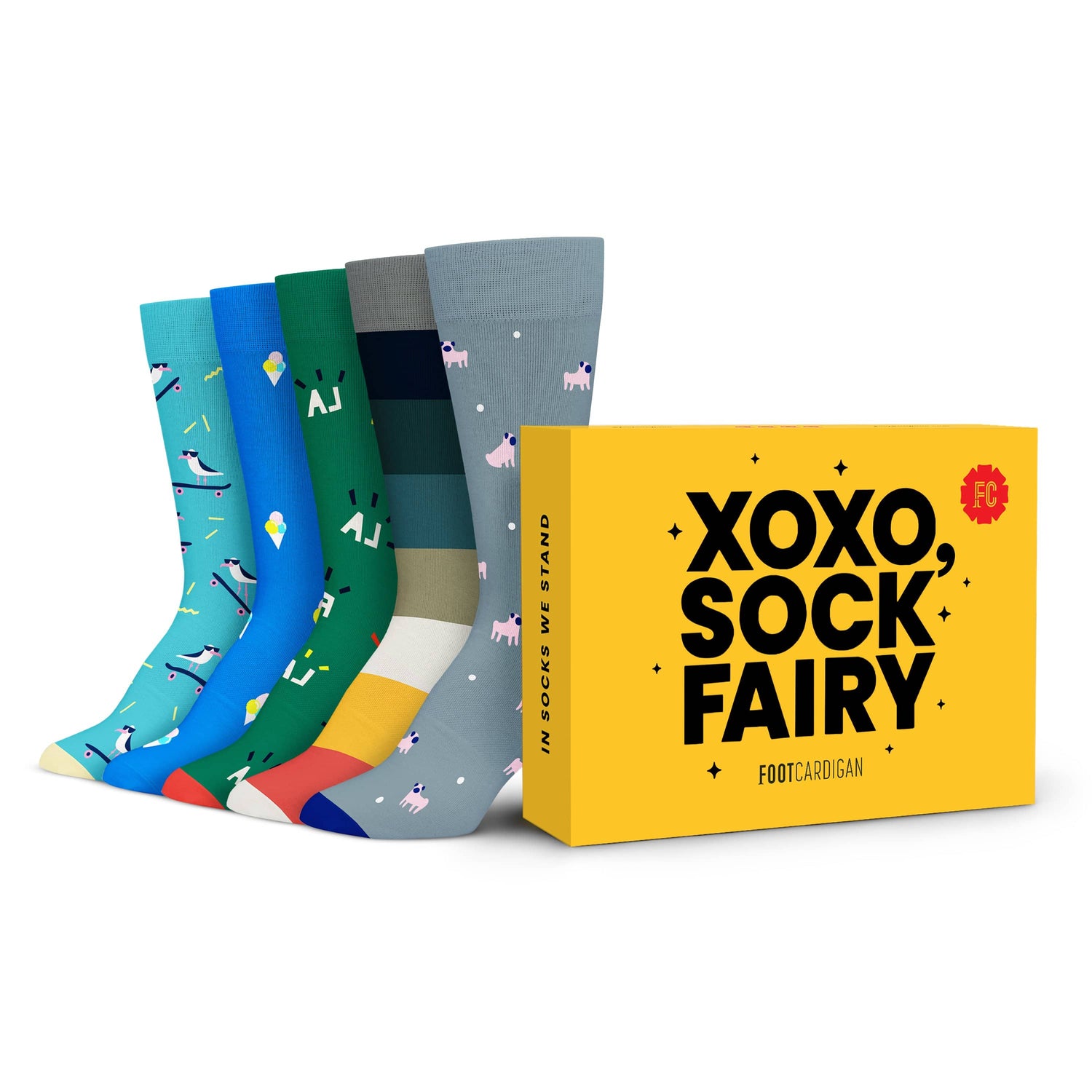 Women's Monthly Sock Subscription Gift | Best Sock of the Month Club for Women | Foot Cardigan Fun Socks | Birthday Gift for Her