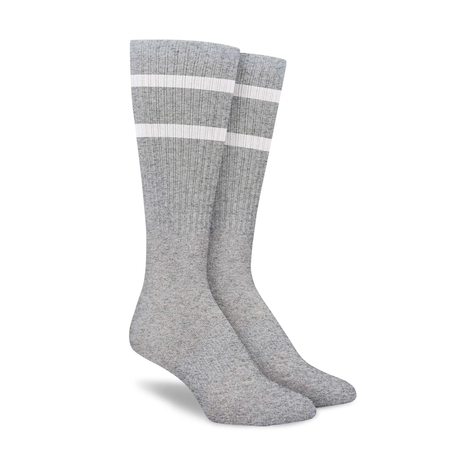 Unisex Crew Sock With Grey White Stripe on Top – Say it with a Sock